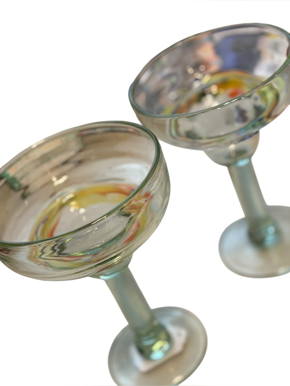 Hand blown Mexican margarita glasses